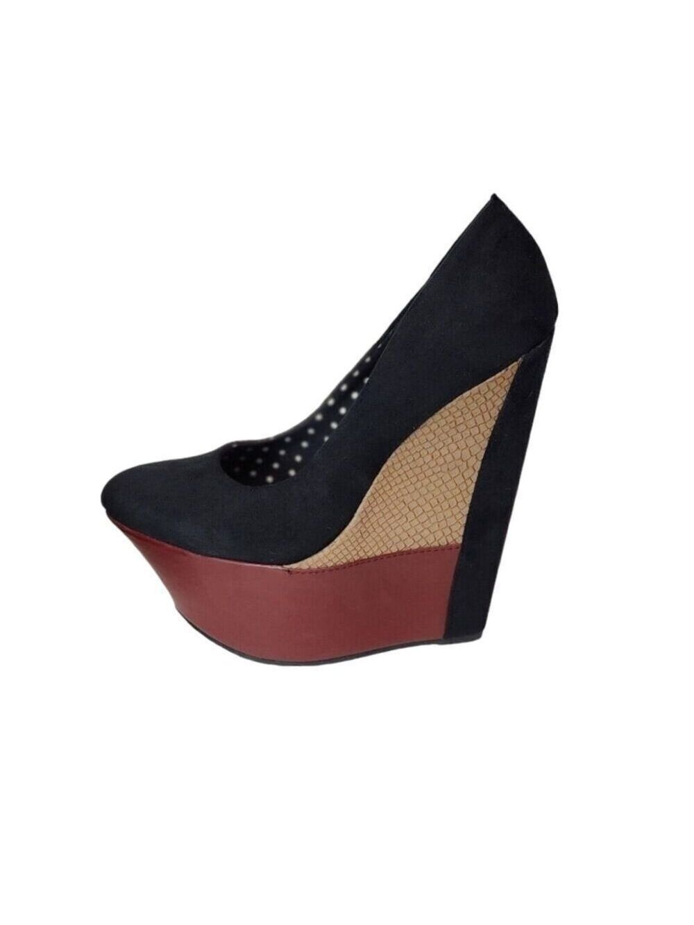 LILIANA Wedge Platform Shoes Multicolor Black Size 6.5